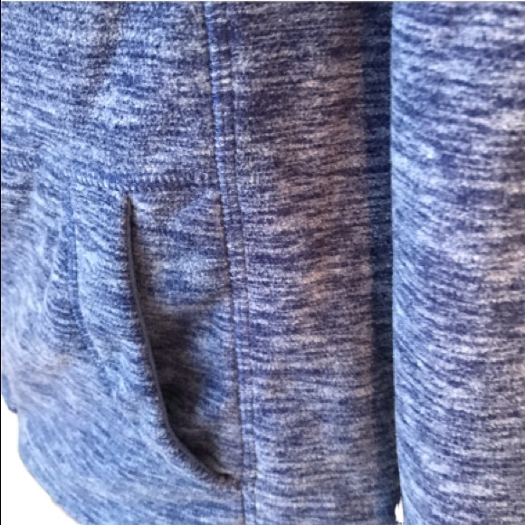 Green Tea Heather Blue Zip-Up Jacket with Hoodie M - Picture 4 of 7